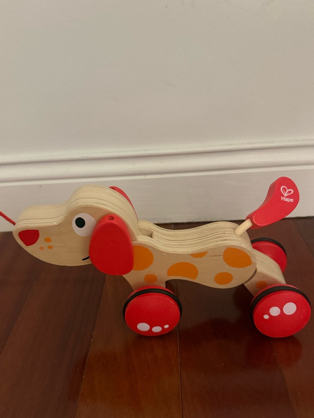Hape Wooden Kids Pull Toy Puppy